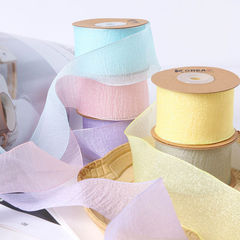 Light wrinkles, bubble transparency, woven ribbon DIY floral gift cake packaging butterfly hair accessories, hat shoes accessories