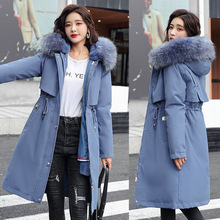 派克棉服女2022冬季新款韓版寬松棉衣中長款小個子連帽時尚潮外套