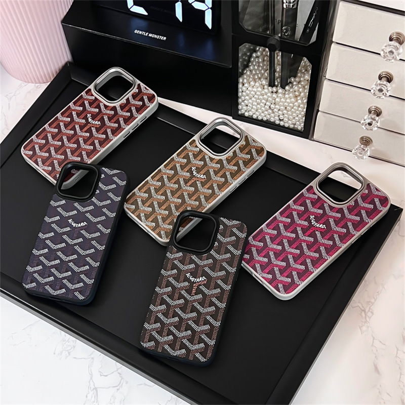 Fashionable Brand Goya Dog Tooth Suitable for Apple 17Pro Mobile Phone Case 16Promax Silicone Anti-Fall Iphone15 All-Inclusive