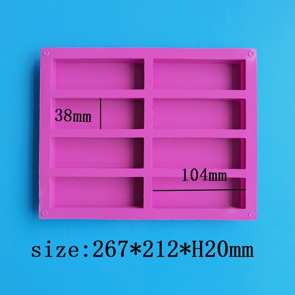 8 jabon rectangular 225 galletas pasteles molde de pasteles muffins herramientas de cocina para postres