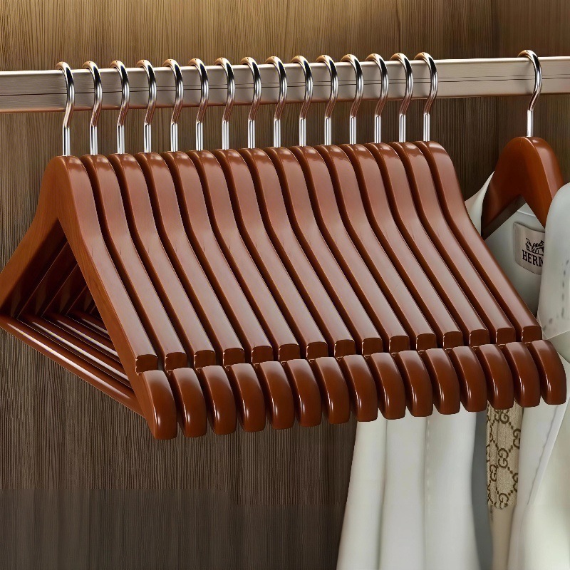percha de madera percha de ropa de madera para el hogar percha de ropa de madera sólida percha de ropa de madera antideslizante tienda de ropa percha de ropa armario soporte