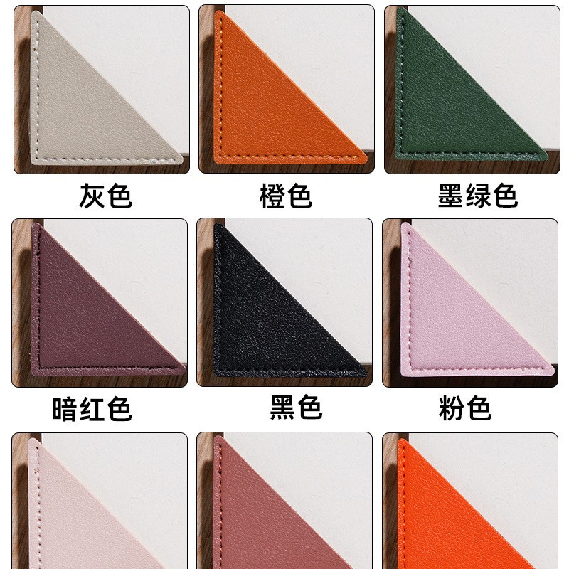 Amor de cuero marcador mini regalo portátil en forma de corazón Bookmark Libro página clip libro esquina cubierta protectora puede ser logotipo personalizado