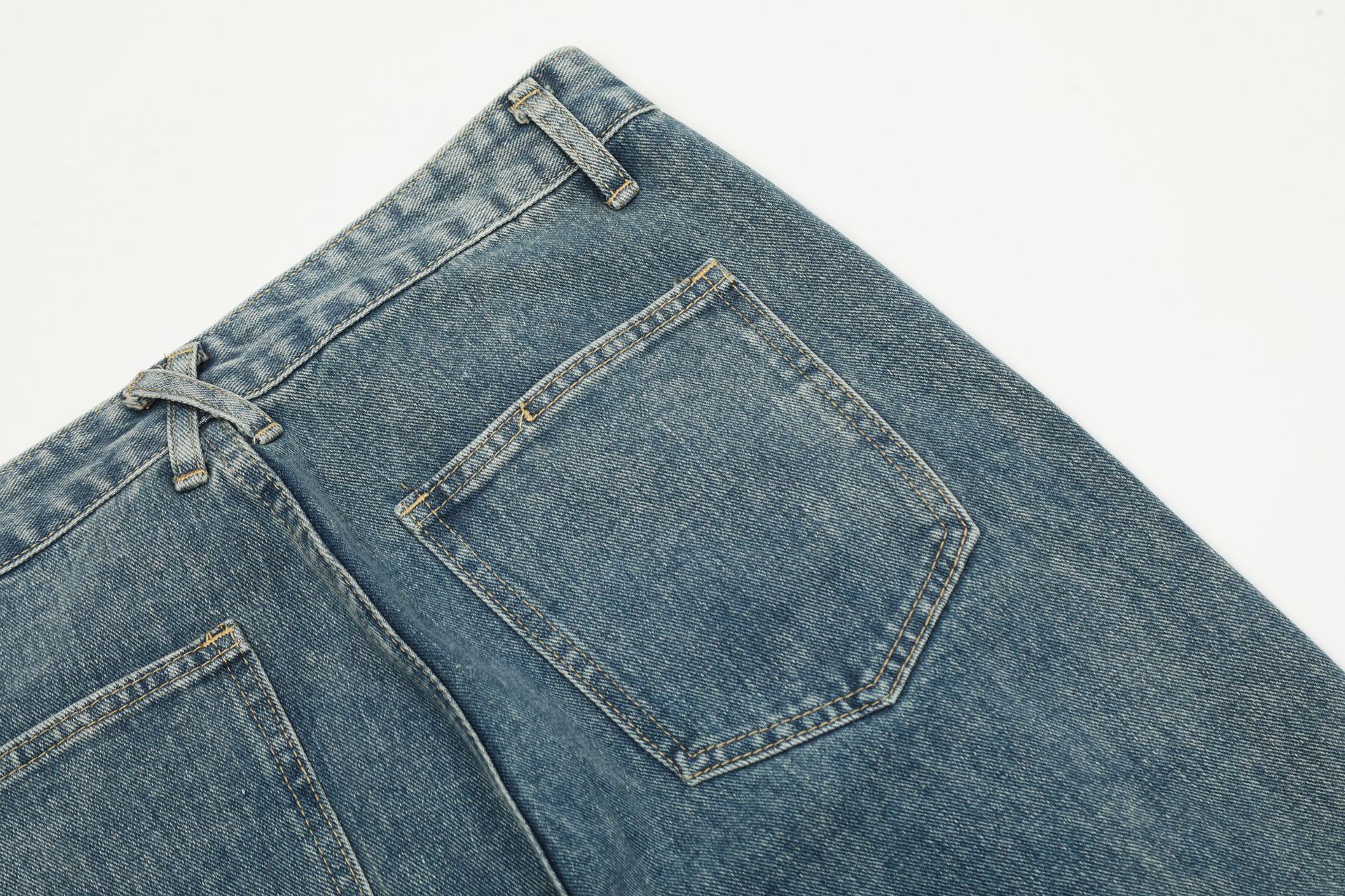 Vêtements pour hommes EONMODISH | Nouveau produit d'automne 2024 Pantalon de cow-boy délavé à l'eau à la mode American High Street_voghion.com