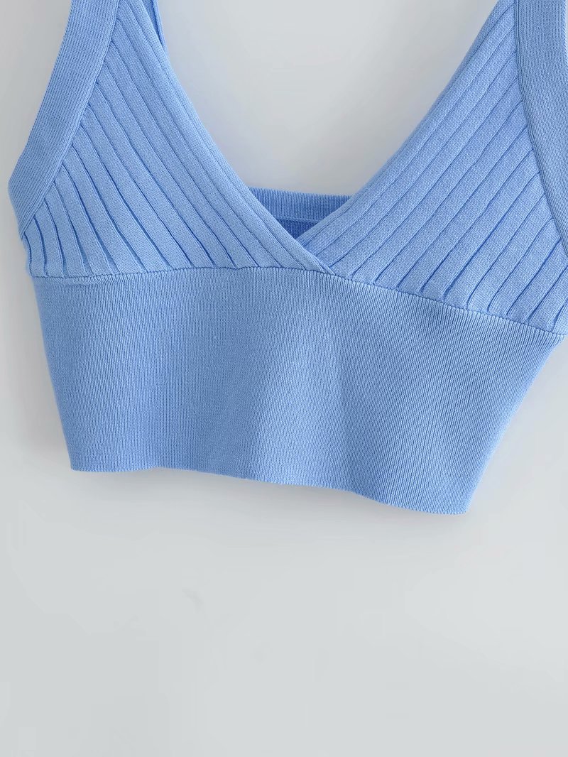 Solid Color Knit Cami Top NSAM47581