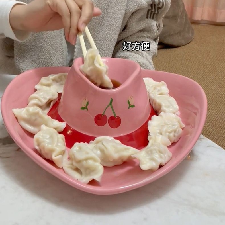 Platos de albóndigas con platos de frutas, platos de cerámica, platos de desayuno creativos para niñas, platos de mesa interesantes