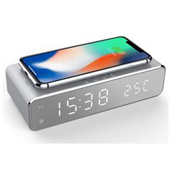 目覚まし時計無線充電デジタル時計温度計カレンダーイヤホン携帯電話無線充電器クロスボーダー商品メーカー直供