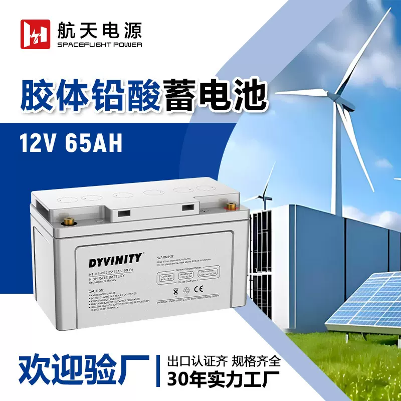 铅酸12V65Ah免维护太阳能铅酸储能蓄电池免维护寿命长总量足