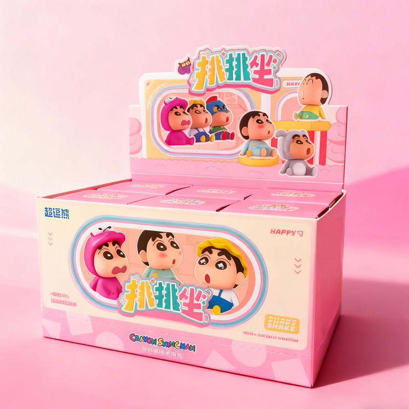 Crayon Shin-chan-Sitting in rows and moving head ornaments blind box (full box of 6)