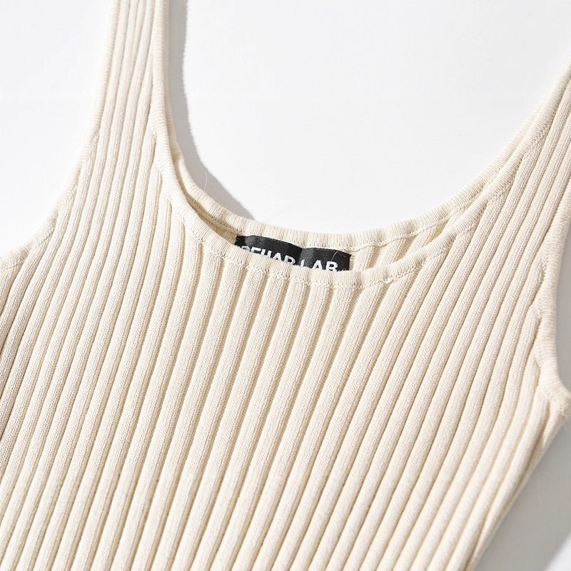 Multicolor Ribbed Knit Camisole Dress for Women, Slim-Fit Long Tank Dress, Stretchy and Simple Inner Wear Multicolor Ribbed Knit Camisole Dress for Women, Slim-Fit Long Tank Dress, Stretchy and Simple Inner Wear