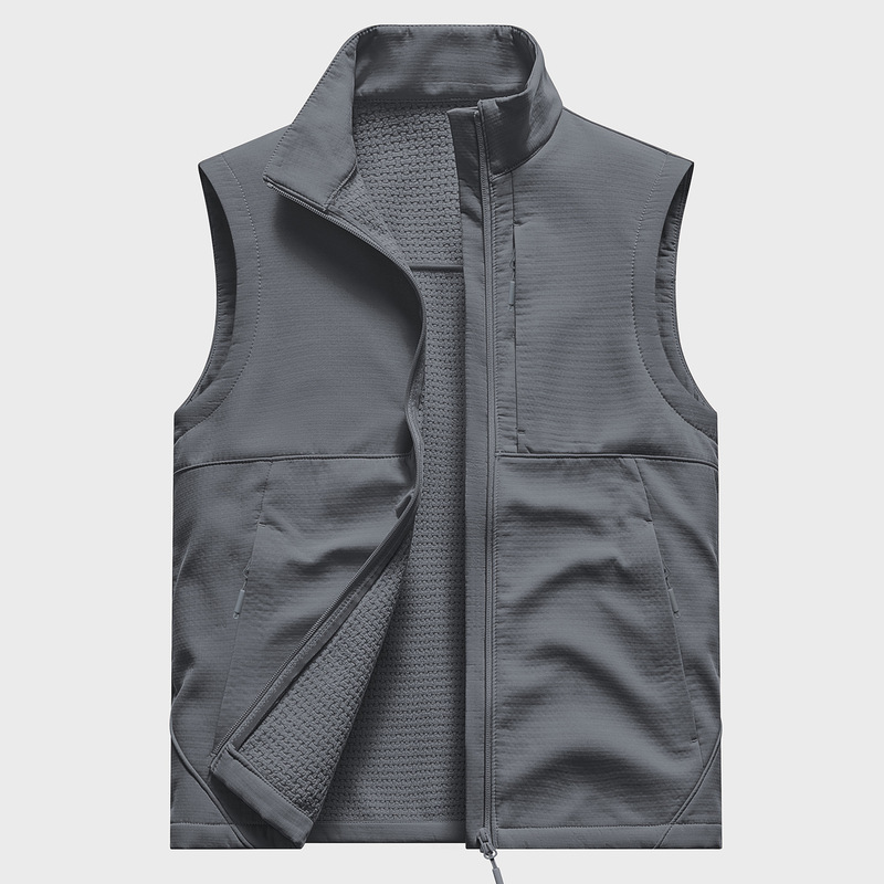 Lightweight fleece casual outdoor vest, sleeveless golf jacket, running cross-border group purchase waffle vest for men and women Lightweight fleece casual outdoor vest, sleeveless golf jacket, running cross-border group purchase waffle vest for men and women