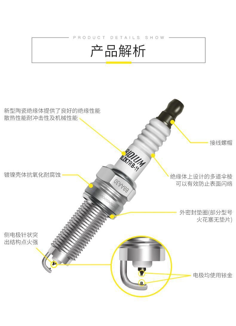 L5U Kolint Double Iridium Spark Plug Suitable for Volkswagen Polo Bora Lavida Sagitar Magotan CC Passa
