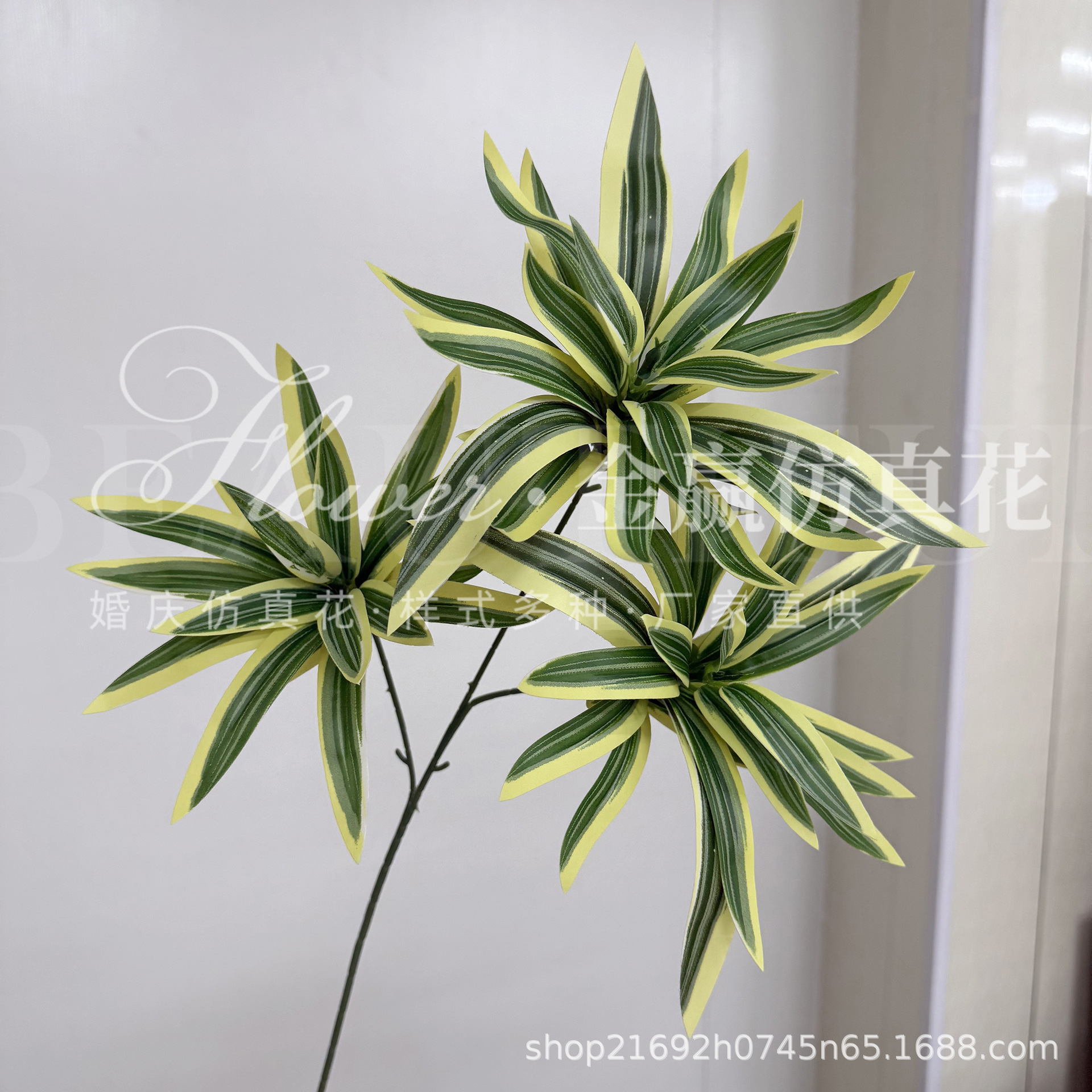 Boda Mori Simulación de flores y plantas verdes Pico de bambú Hierba Simulación de plantas verdes de invierno espárragos Plantas de simulación Escenografía de plantas verdes falsas
