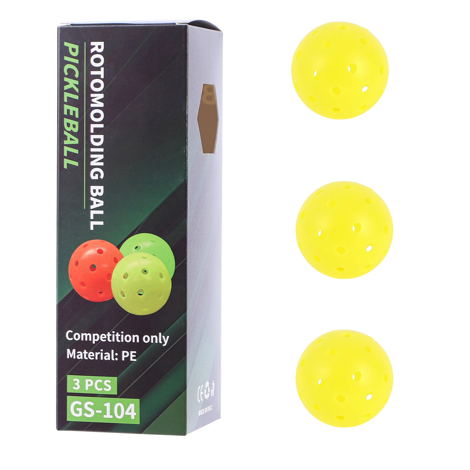 40-Hole Competition Pickleball Outdoor Pe High-Elasticity Floating Hole Ball Professional Competition-Grade High-End Color Box
