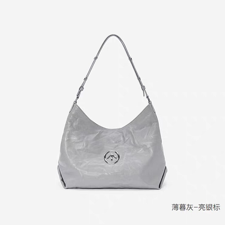 Grott0 New Color Hobo Vegetable-Tanned Pleated Sheepskin Shoulder Crossbody Commuter Soft Bag for Women Grott0 New Color Hobo Vegetable-Tanned Pleated Sheepskin Shoulder Crossbody Commuter Soft Bag for Women