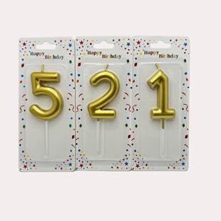 Party Cake Decoration Children's Birthday Gift Golden Digital Candle Romantic Creative Dessert Table Baking Ornaments