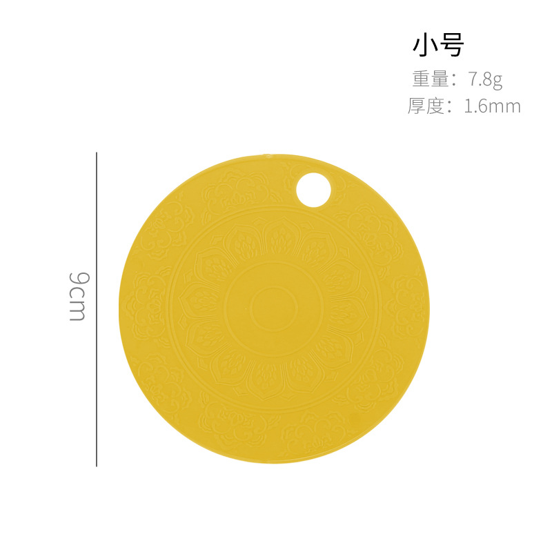 [Almohadilla de aislamiento de silicona] estera de la olla estera de comedor estera de la taza de té hogar engrosada estera del tazón Nordic ins simple estera de la placa