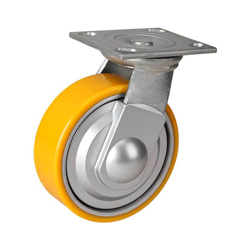 Rueda Giratoria de Carga Pesada de Poliuretano TPU con Núcleo de Aluminio Anti-enredo para Uso Industrial image 5
