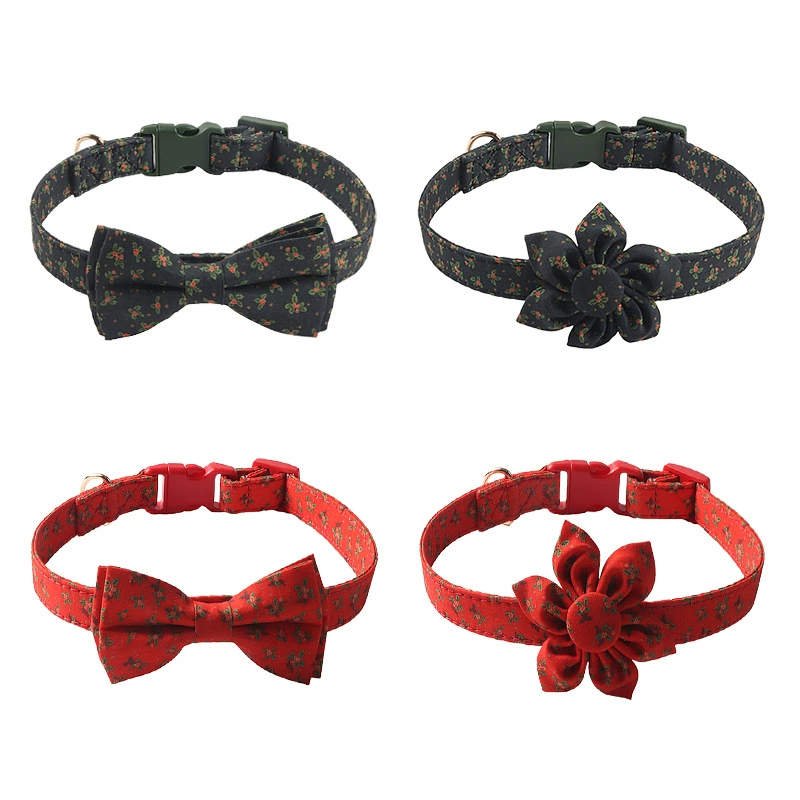 Aminger Новые товары для домашних животных Рождественская серия Красный и зеленый Рождественский фруктовый ошейник для собак Пластиковая Пряжка Ошейник для домашних животных