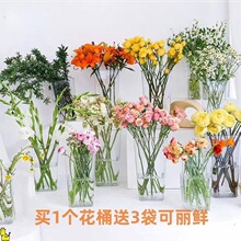 醒花桶深水桶养花桶亚克力插花瓶花店插花桶鲜花花筒透明塑料