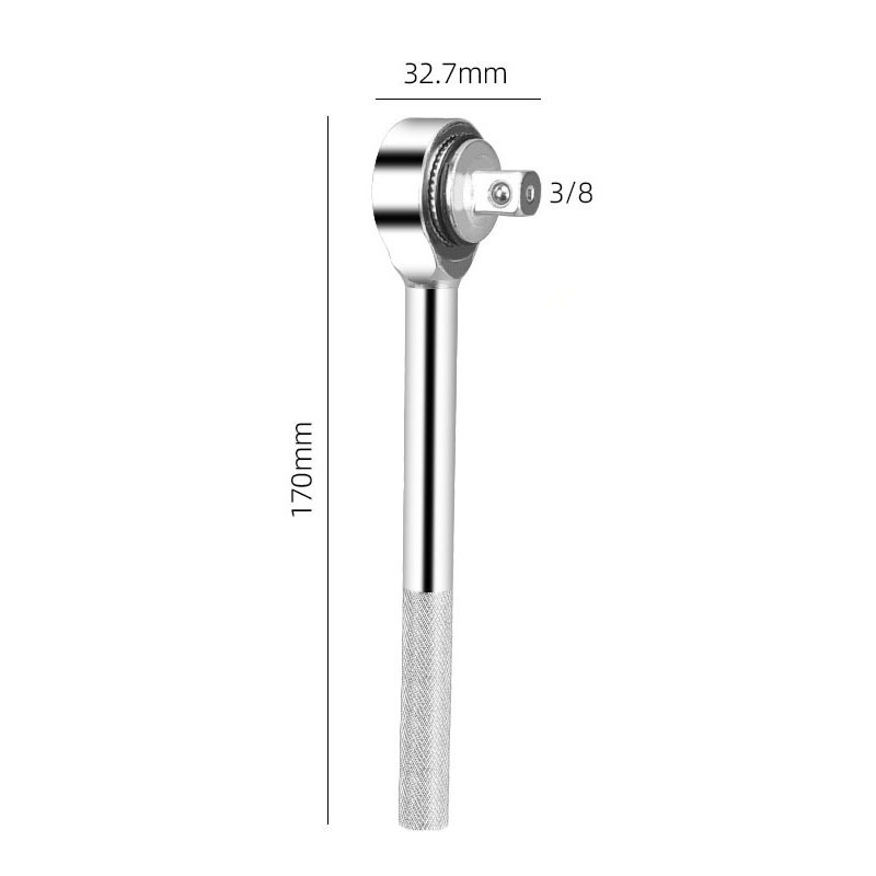 Yunbei メトリック 7-19mm ソケット 3/8 インチ六角シャンク 1/4"-3/4" シルバーラチェットマジックスリーブ|undefined