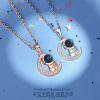 Space astronaut, necklace, trend brand genuine chain for key bag , 925 sample silver, Japanese and Korean, new collection