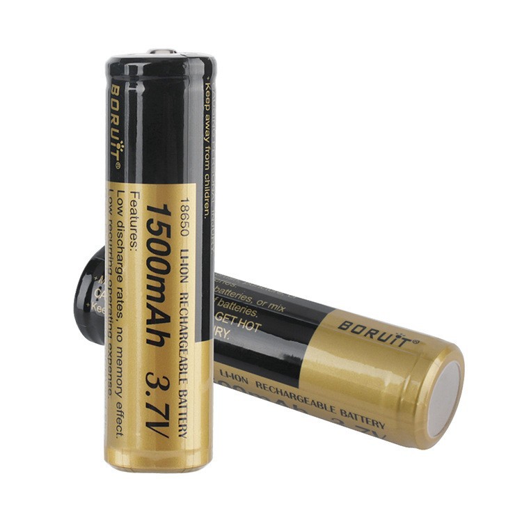BORUiT手电筒18650锂电池头灯数码产品带保护板充电电池厂家