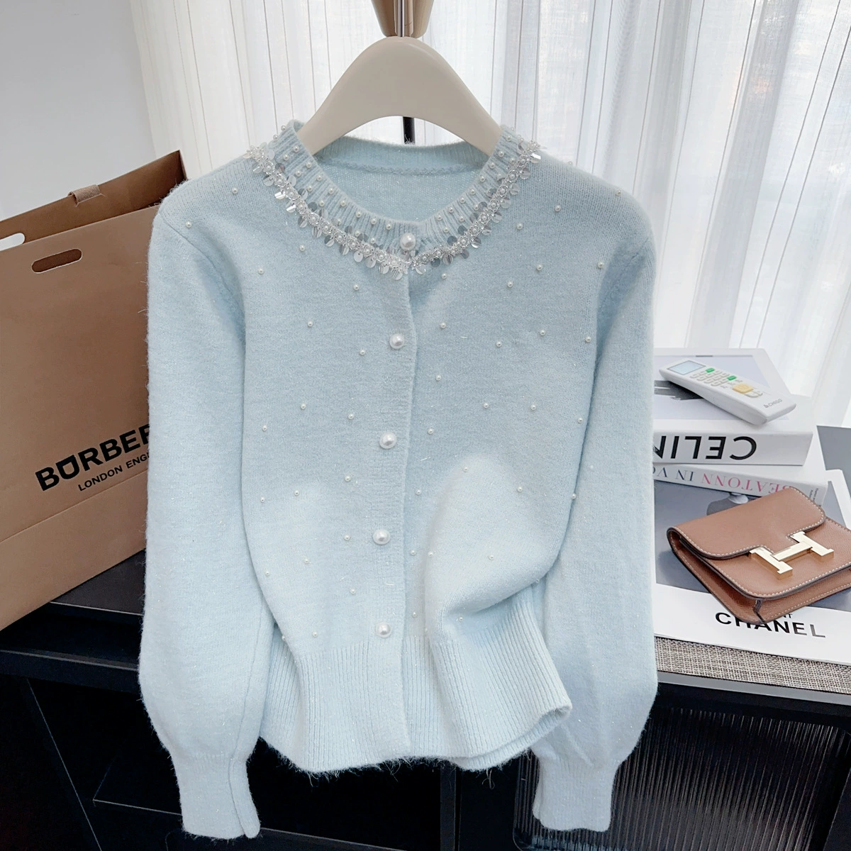 Ногтевые sequins, демисезонный свитер, вязаная кардиган, облегающий