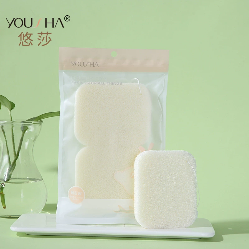 Yisha производителя оптовых продаж две крошки умываются лицами и плескаются водой - на водной основе полиуретановая чистая пудровая кисточка для макияжа подушечки yb086