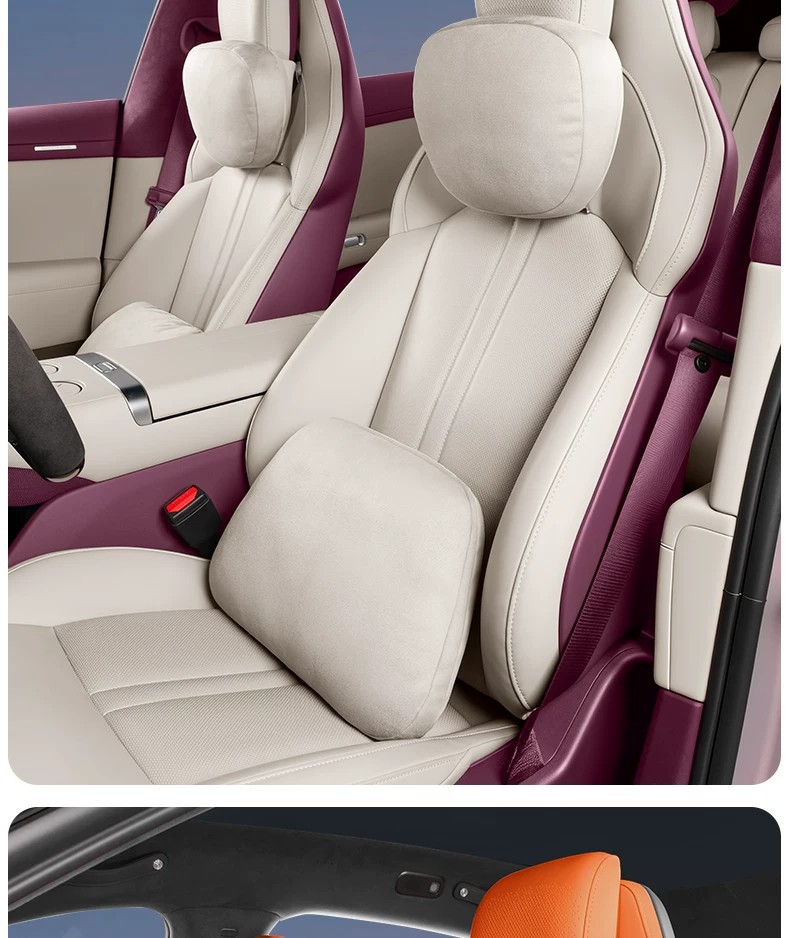 Suitable for Xiaomi Su7 New Yu7 Car-Specific Magnetic Headrest, Lumbar Support, Neck Pillow, Cushion, Pillow Accessories