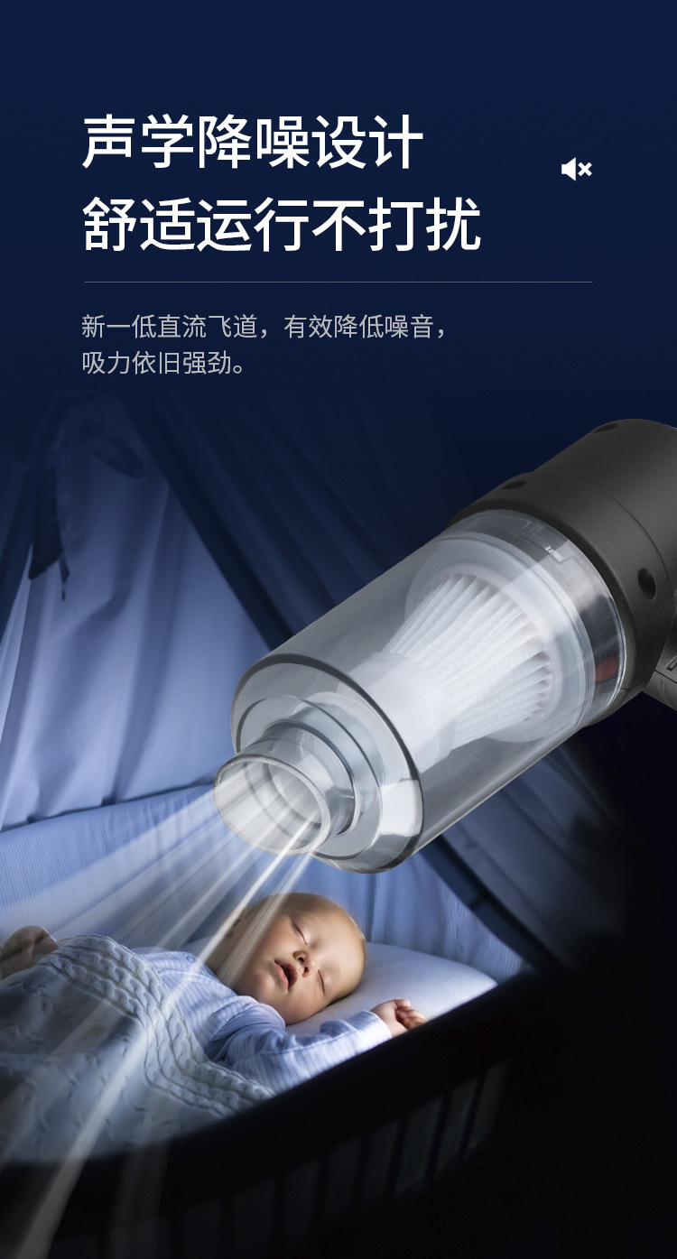 Cross-Border Car Wireless Mini Vacuum Cleaner Car Portable Blowing and Suction Integrated Dust Collector Car Home Dual-Purpose Vacuum Cleaner