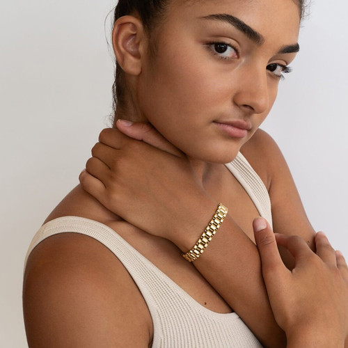 European and American cross-border Instagram titanium steel bracelet stainless steel gold-plated detachable wristband watch chain women's gold bracelet