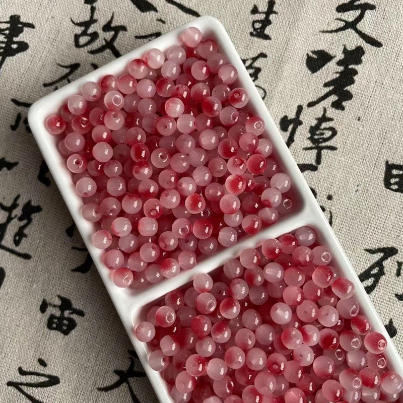 6mmグラデーション模造玉ガラス玉瑠璃珠DIYブレスレット手串ヘアピンアクセサリー玉材料散珠卸売り|undefined