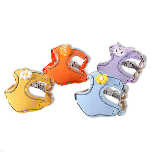 Dog traction rope three-dimensional cartoon accessories dog chest and back Teddy dog ​​walking rope cat walking rope to prevent the cat from breaking away when going out