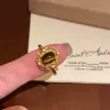 Single tiger eye stone ring