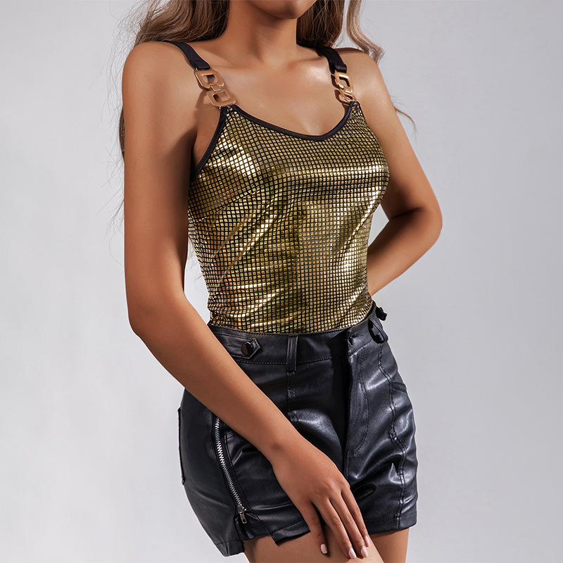 Europe and the United States cross-border 2024 summer Amazon new women's flash camisole women's casual sexy top tide