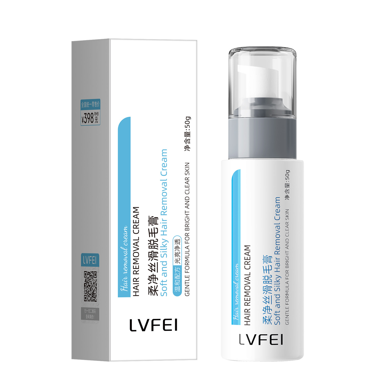 LVFEI Soft Silk Smooth Depilation Cream, cuidado suave, no irritante, hidratación de la piel, toque suave sin marcas.