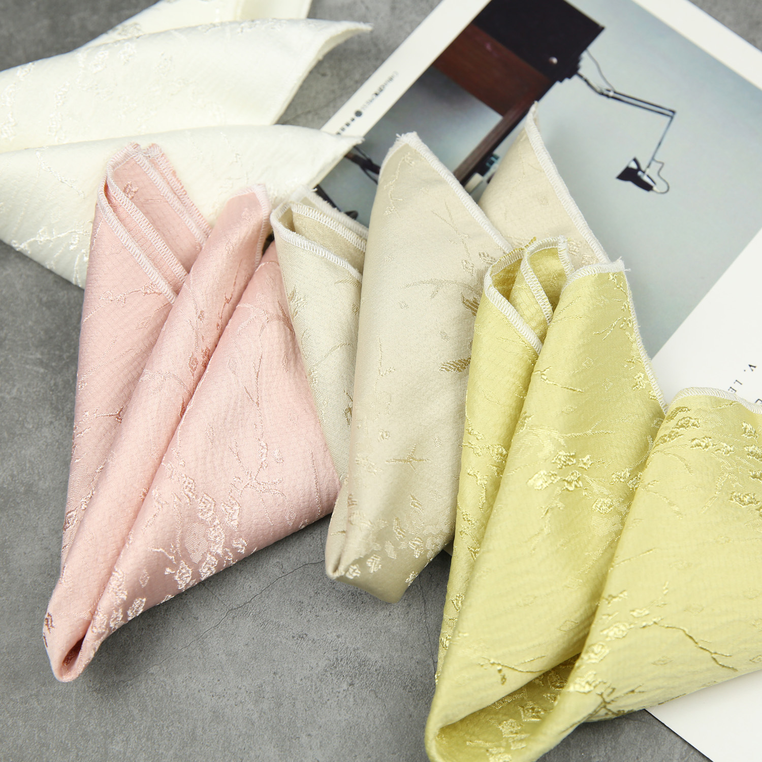 Black burgundy white pocket square men's suit business chest scarf dark pattern solid color suit handkerchief small square scarf_voghion.com