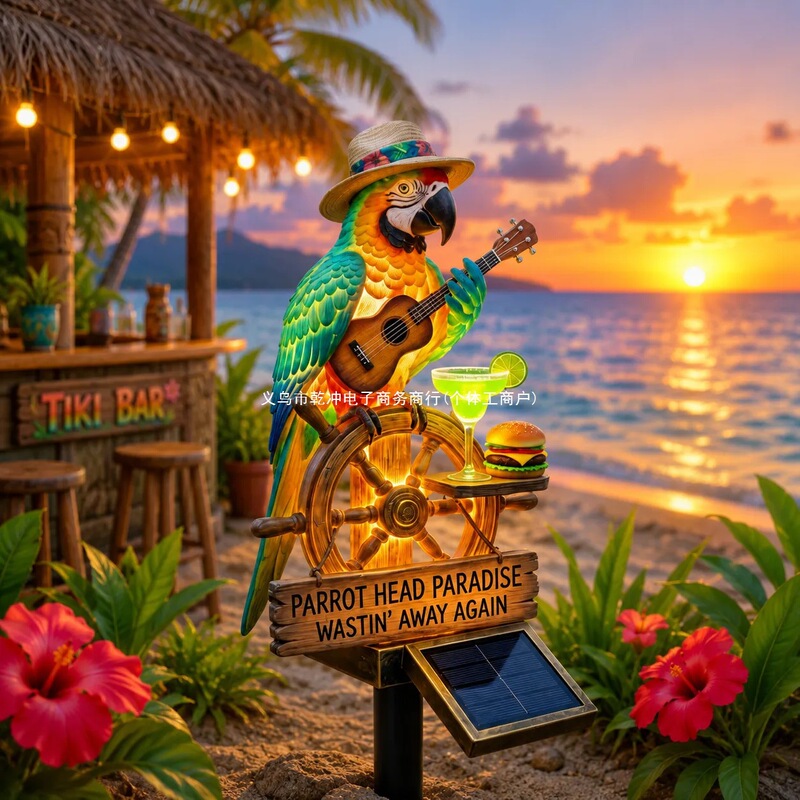 Cross-Border Creative Resin Ornaments Guitar Parrot Animal Statue Night Light Party Scene Style Decoration Cross-Border Creative Resin Ornaments Guitar Parrot Animal Statue Night Light Party Scene Style Decoration