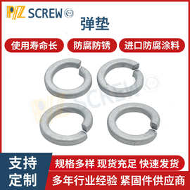 4.8级碳钢弹垫 标准开口弹性介子金属弹簧垫圈 拉斯派特弹簧垫片