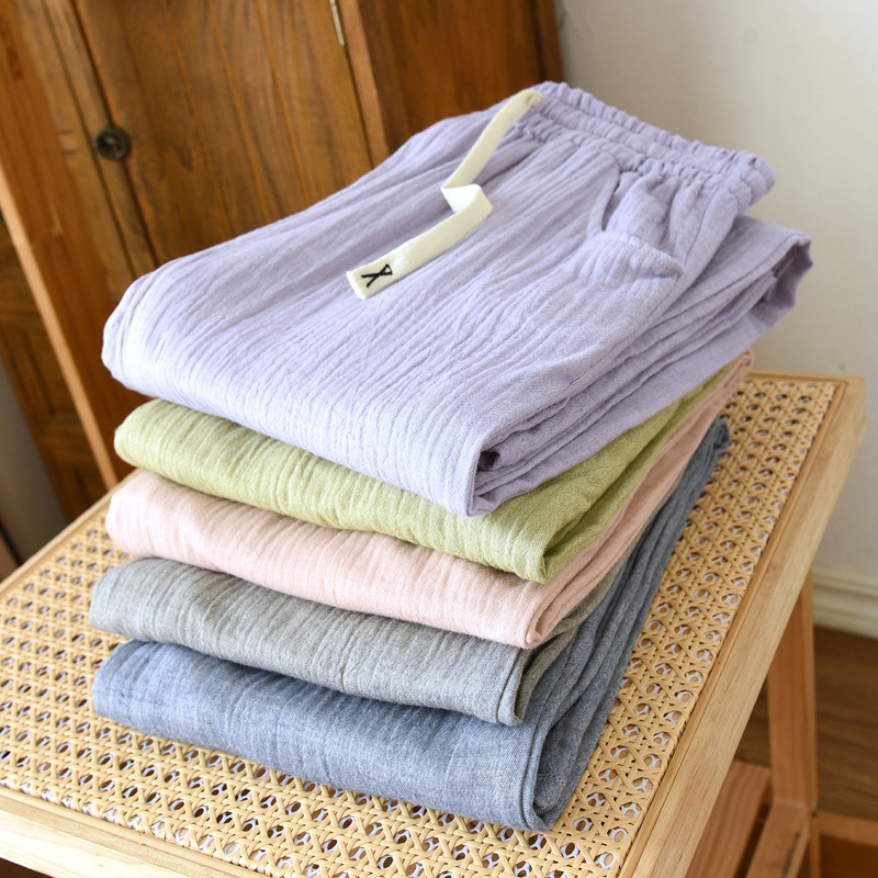 Spring and Autumn Seasons New Women's Long Pants Simple and Comfortable Cotton Linen Pajama Pants Plus Size Loose Home Pants Directly from Manufacturer Spring and Autumn Seasons New Women's Long Pants Simple and Comfortable Cotton Linen Pajama Pants Plus Size Loose Home Pants Directly from Manufacturer