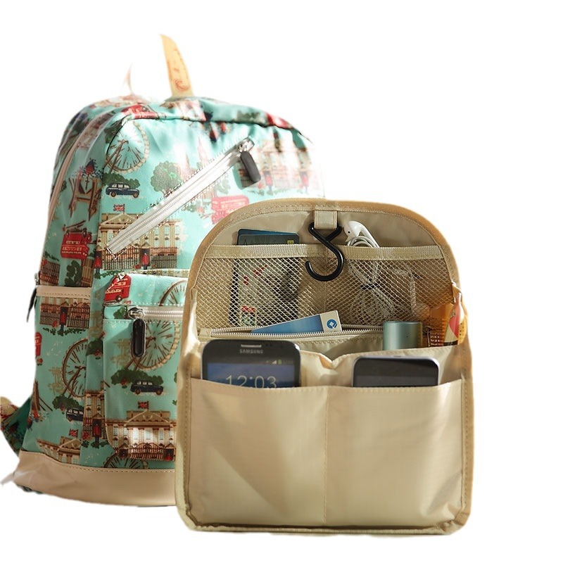 Rojo renacuajo estilo coreano impermeable Oxford tela maquillaje lavado bolsa de almacenamiento mochila bolsa de almacenamiento bolsa de forro