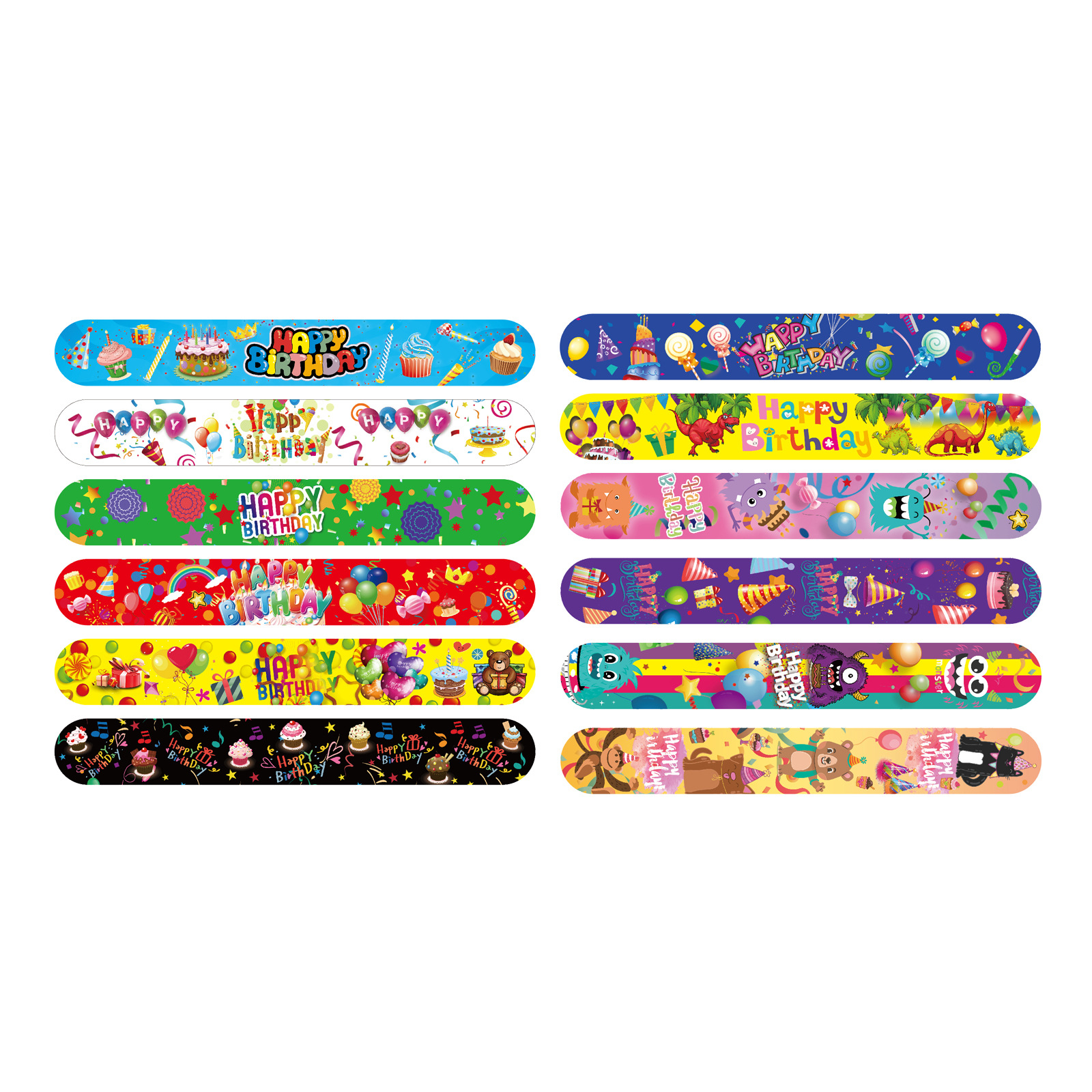 Cantidad de dibujos animados transfronterizos tema de fiesta de cumpleaños PVC anillo de cumpleaños pulsera de anillo de palpitación encantadora diversión infantil