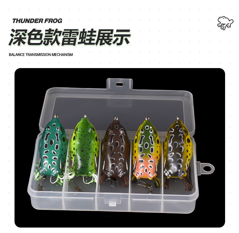 Lifelike Frog Lures 10 colors Soft Plastic Frog Lures  Fresh Water Bass Swimbait Tackle Gear