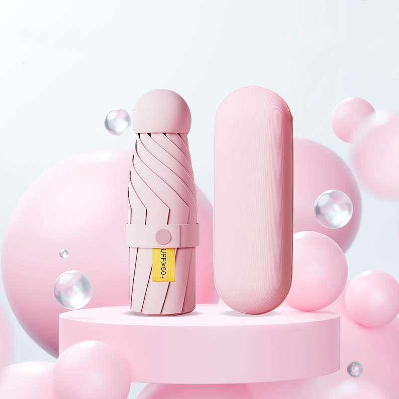 50% off 日傘 日焼け止め UV シェード 女性用 晴雨兼用 超小型 軽量 ポータブル カプセル広告印刷|undefined