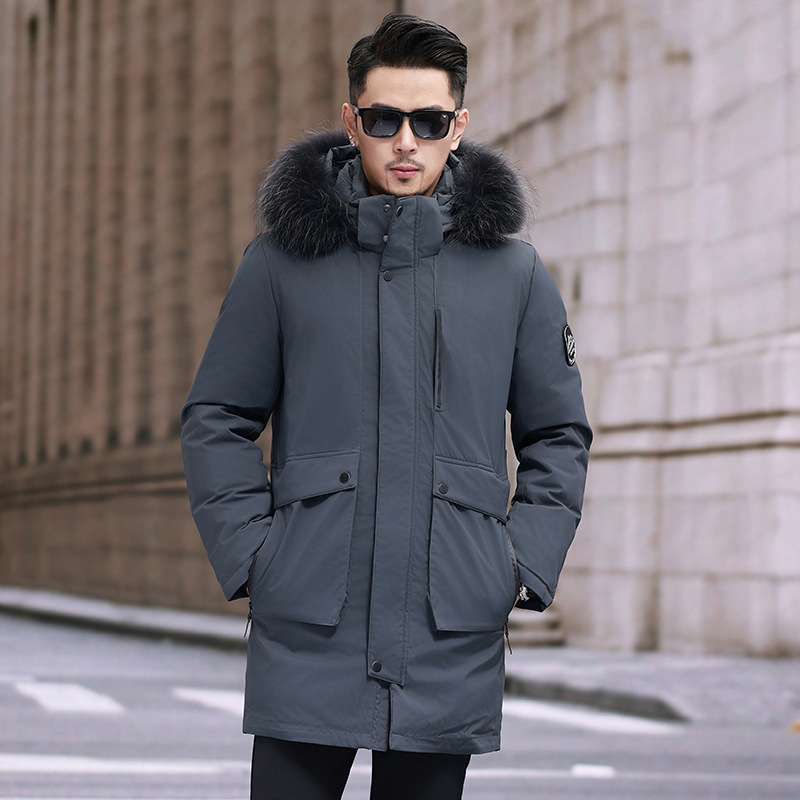 Winter fashionable long down jacket