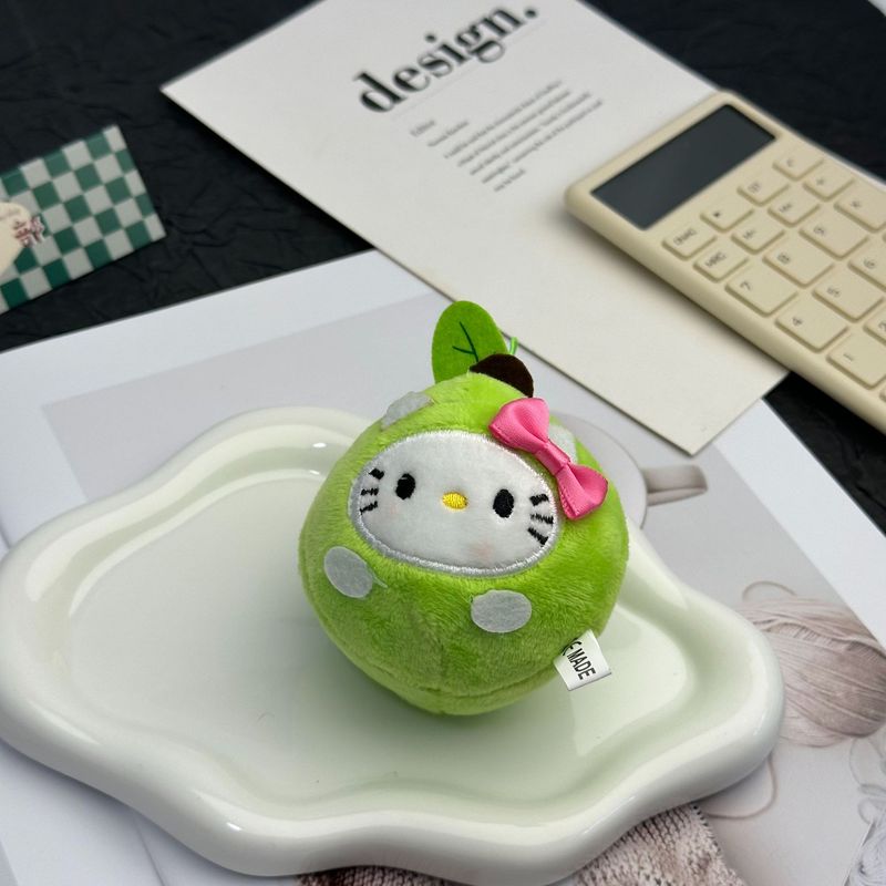 可爱苹果KT猫公仔小挂件三丽鸥hellokitty挂件毛绒公仔钥匙扣挂饰|undefined