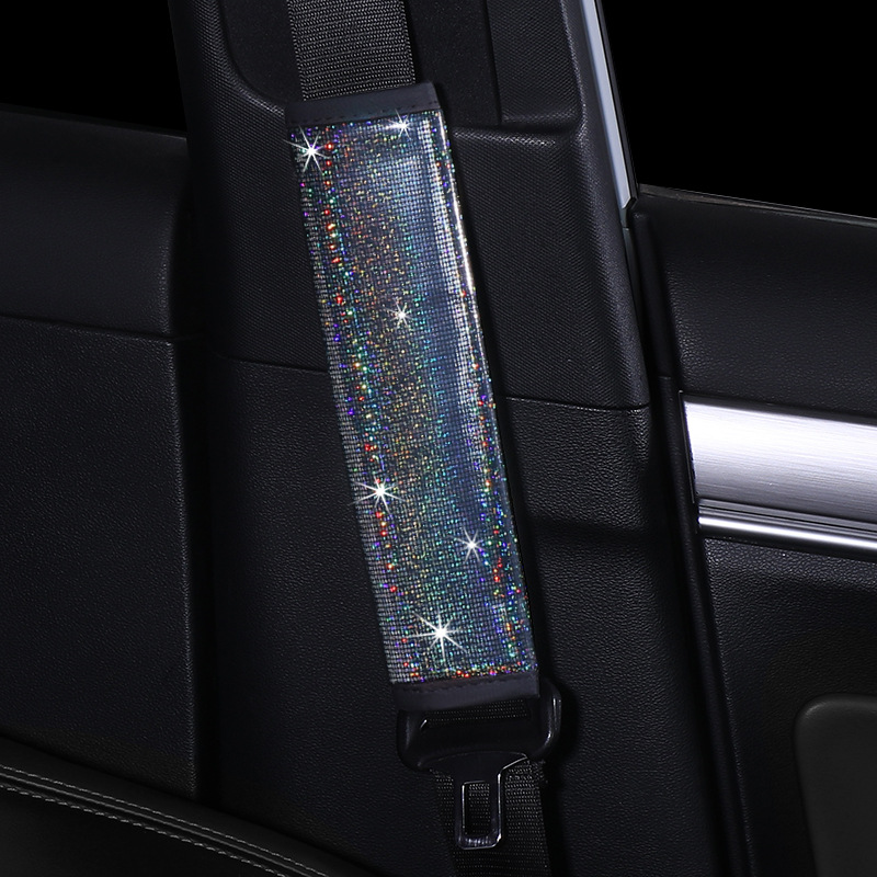 Cubierta del volante del coche de bronceado colorido transfronterizo sin anillo interior Banda elástica Cubierta de cambio Cubierta del freno de mano Cubierta del mango de estrella de diamantes calientes