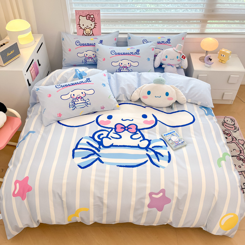 美楽蒂純綿ベッド4点セットのクロミアニメ純綿学生寮3点セットのベッドカバーkt