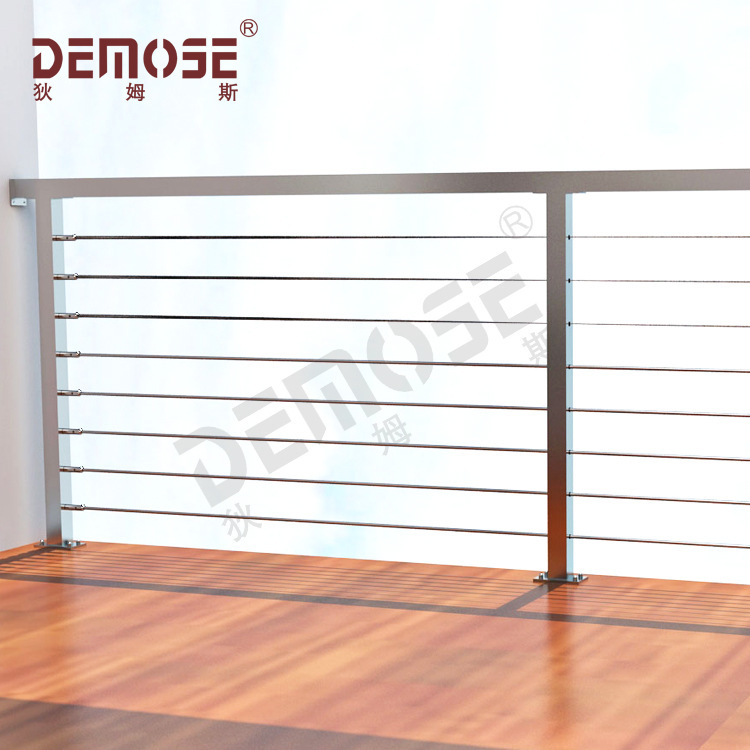 【外贸出口】钢丝绳护栏 不锈钢栏杆立柱 阳台走廊别墅栏杆