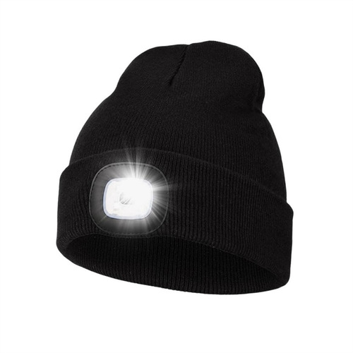 High-End Amazon LED Heating Knitted Hat Night Vision Hat Fishing Hat Glowing LED Knitted Hat Outdoor